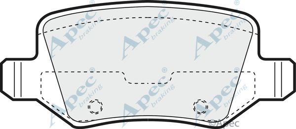 APEC BRAKING stabdžių trinkelių rinkinys, diskinis stabdys PAD1214